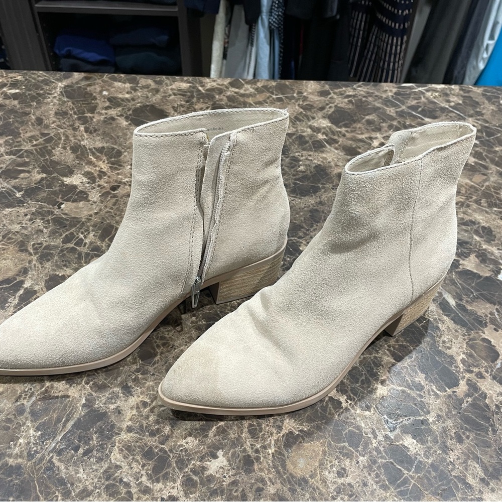 Dolce Vita Cream Ankle Booties